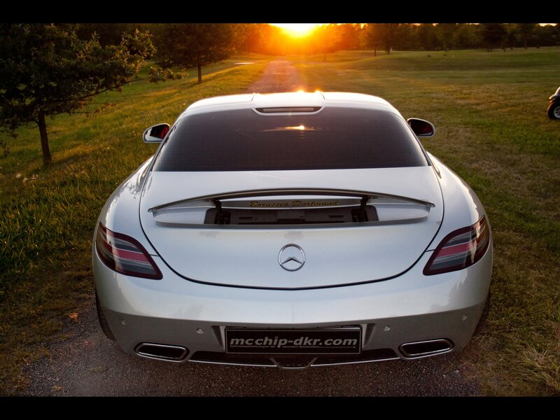 Mercedes-Benz SLS AMG at sunset