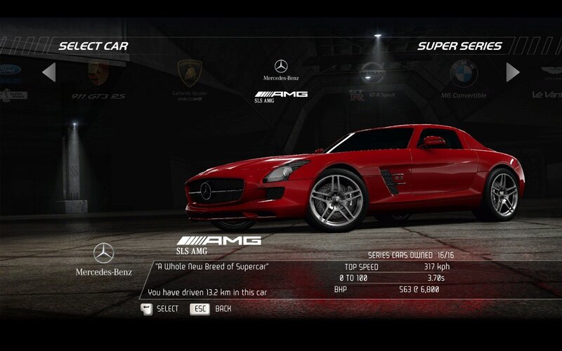 Mercedes-Benz SLS AMG car selection
