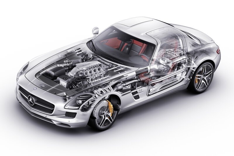 Mercedes-Benz SLS AMG cutaway