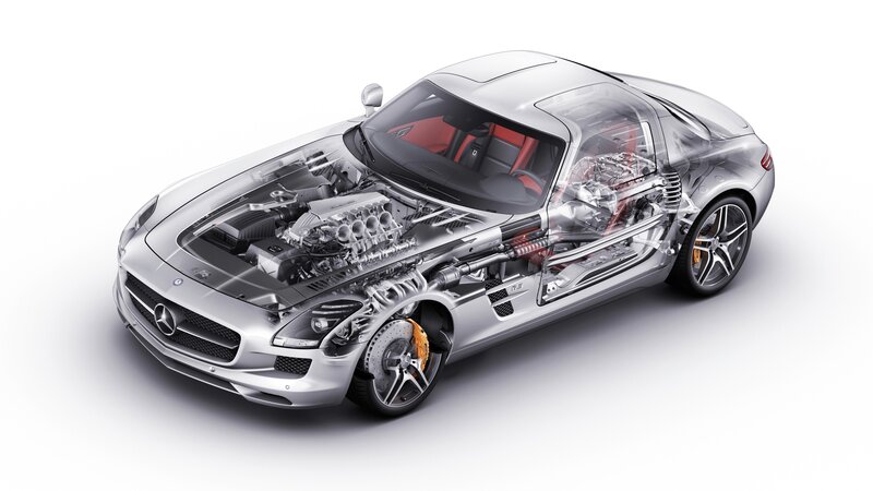 Mercedes-Benz SLS AMG cutaway