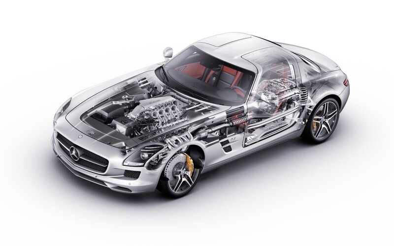 Mercedes-Benz SLS AMG cutaway