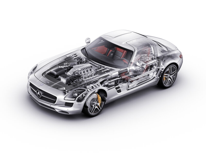 Mercedes-Benz SLS AMG cutaway