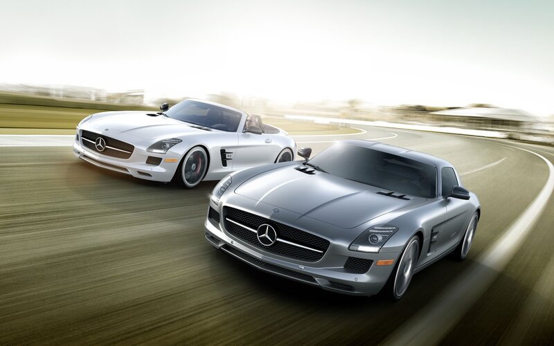 Mercedes-Benz SLS AMG on track