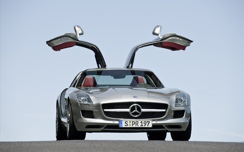 Mercedes-Benz SLS AMG with doors open