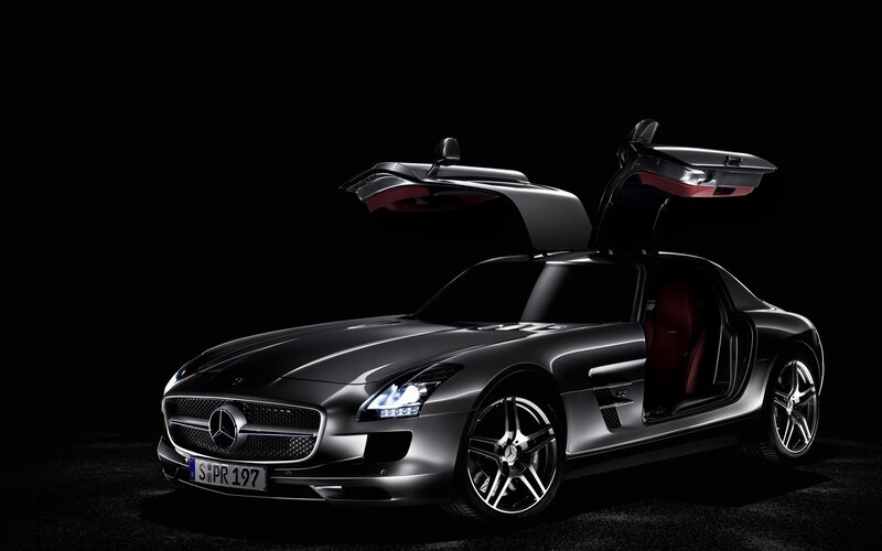 Mercedes-Benz SLS AMG with doors open