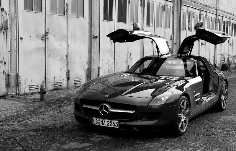 Mercedes-Benz SLS AMG with gullwing doors