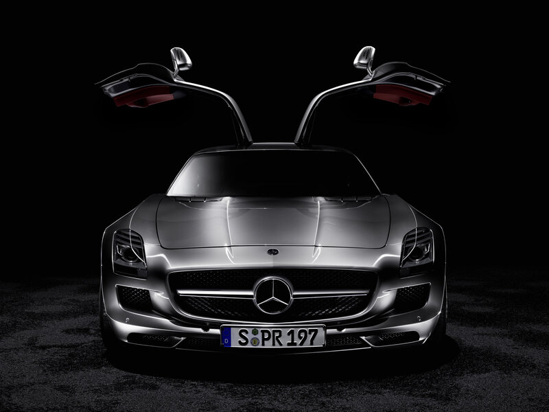 Mercedes-Benz SLS AMG with gullwing doors