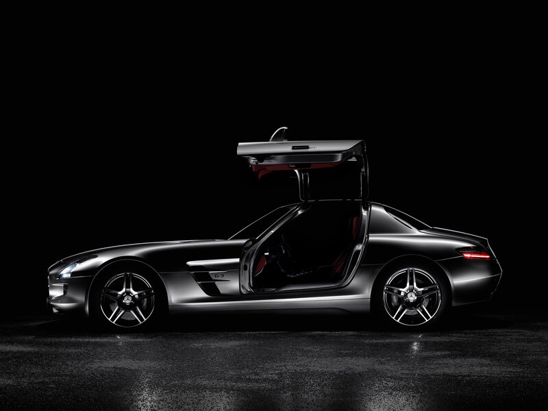 Mercedes-Benz SLS AMG with open door