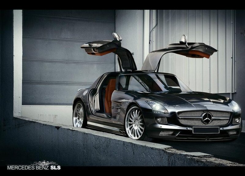 Mercedes-Benz SLS with doors open