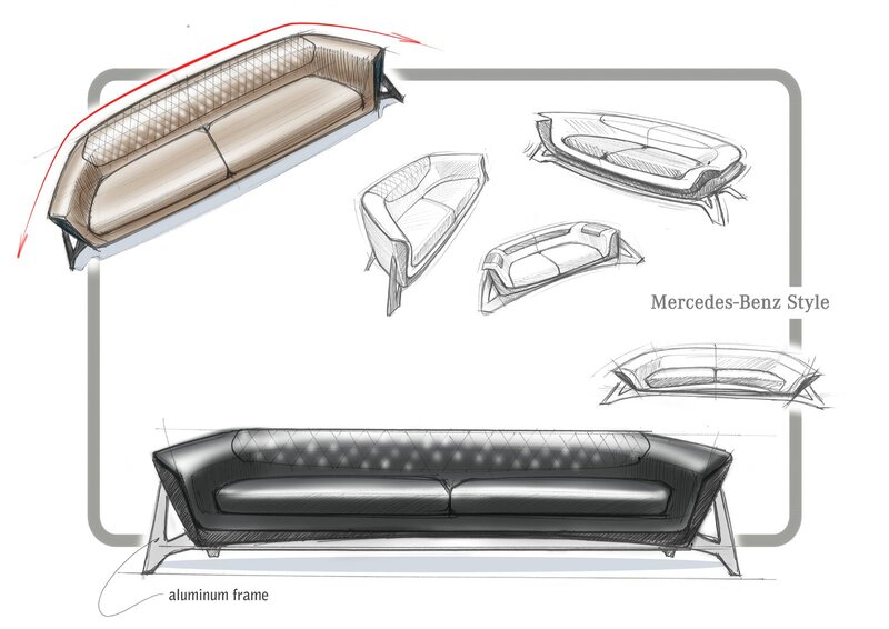 Mercedes-Benz style sofa design