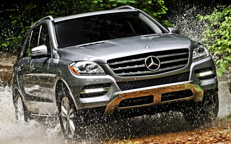 Mercedes-Benz SUV in water