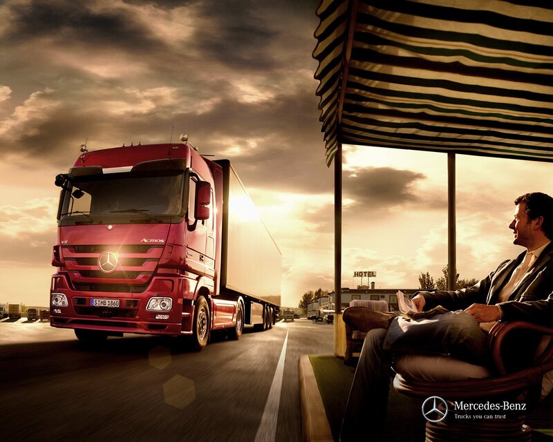 Mercedes-Benz truck advertisement