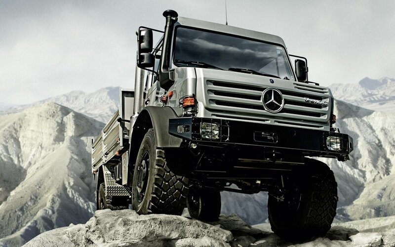 Mercedes-Benz Unimog in mountainous terrain