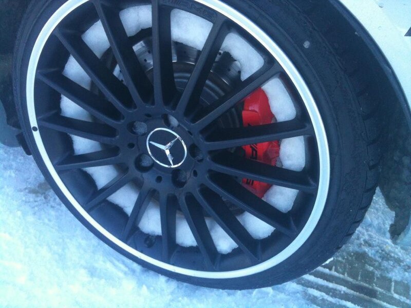 Mercedes-Benz wheel in snow