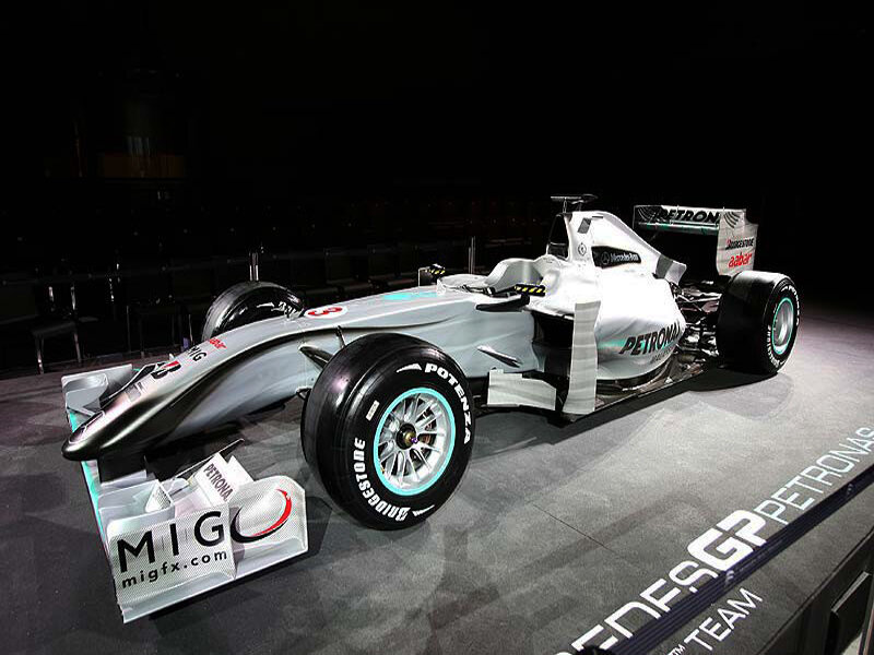 Mercedes Formula 1 car display
