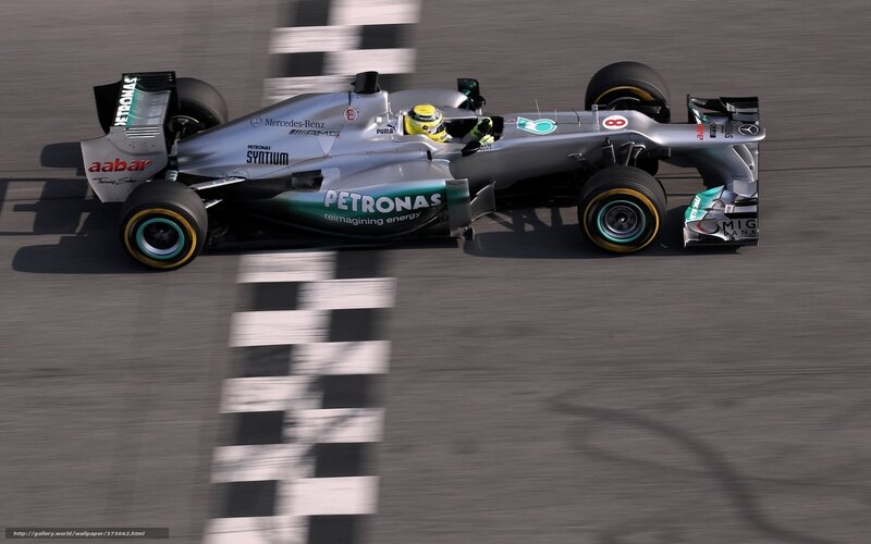 Mercedes Formula 1 car on track