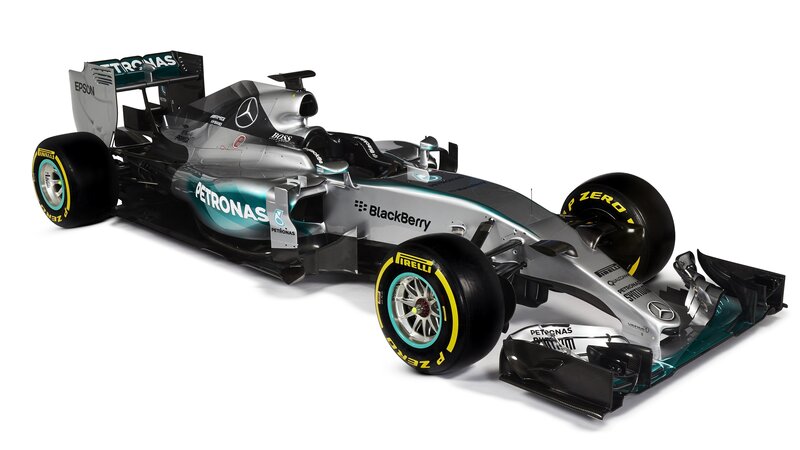 Mercedes Formula 1 Car — Silver, Neutral