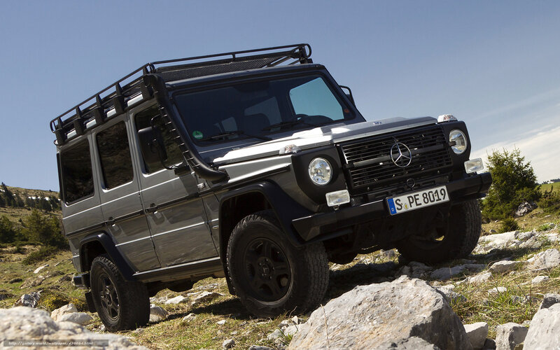 Mercedes G-Wagen on rocky terrain