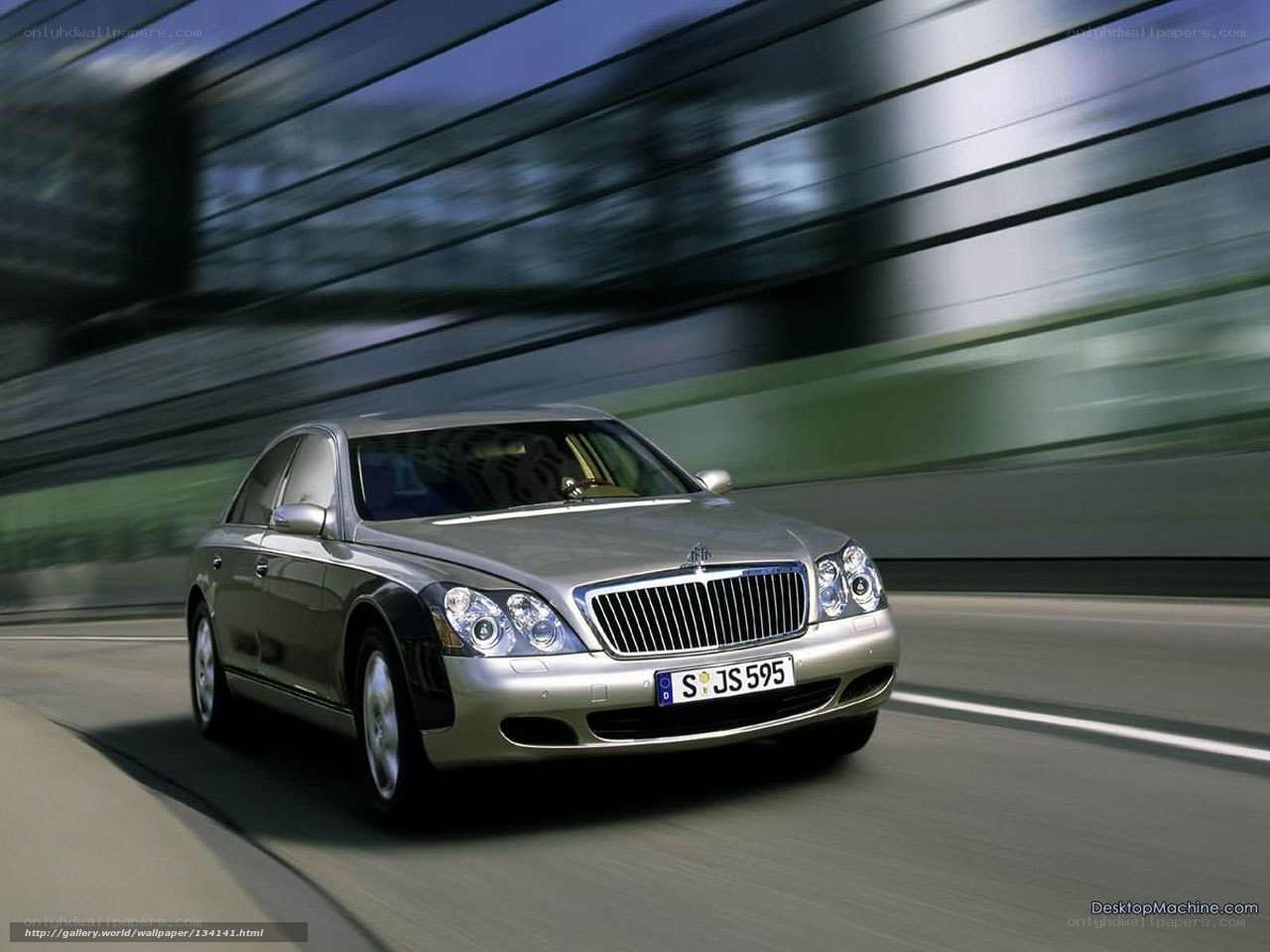 Mercedes-Maybach driving on road