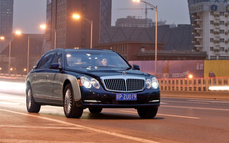 Mercedes-Maybach on city street