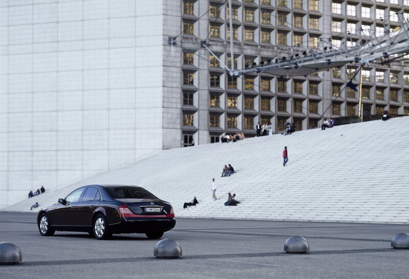 Mercedes-Maybach on city street