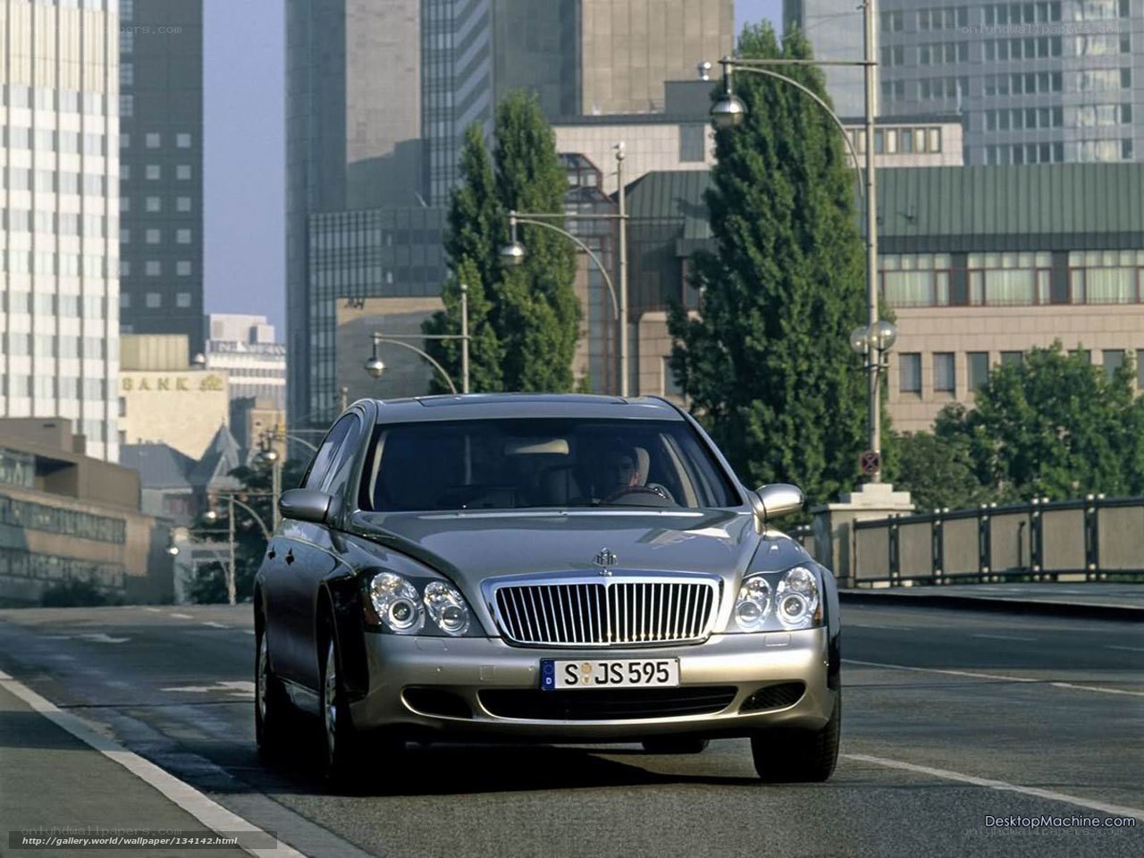 Mercedes-Maybach on city street