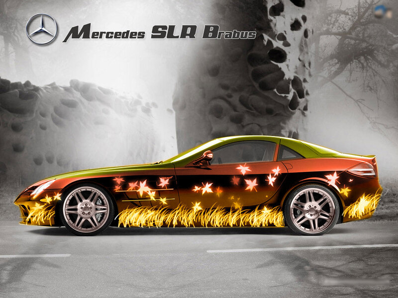 Mercedes SLR Brabus with flame design