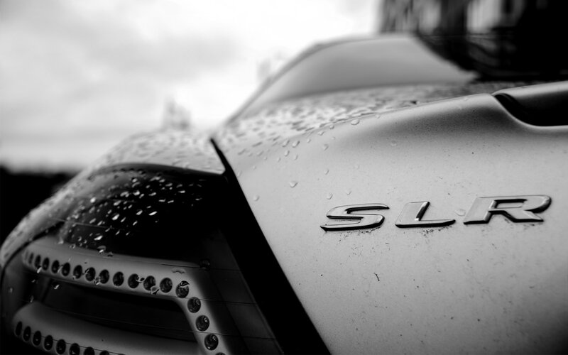 Mercedes SLR on a rainy day