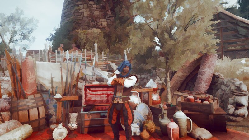 Merchant in Medieval Market