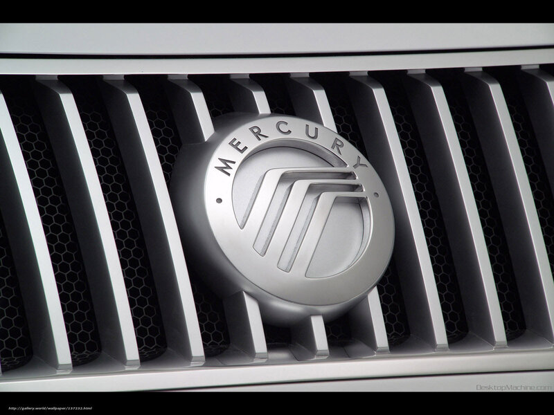 Mercury car emblem close-up