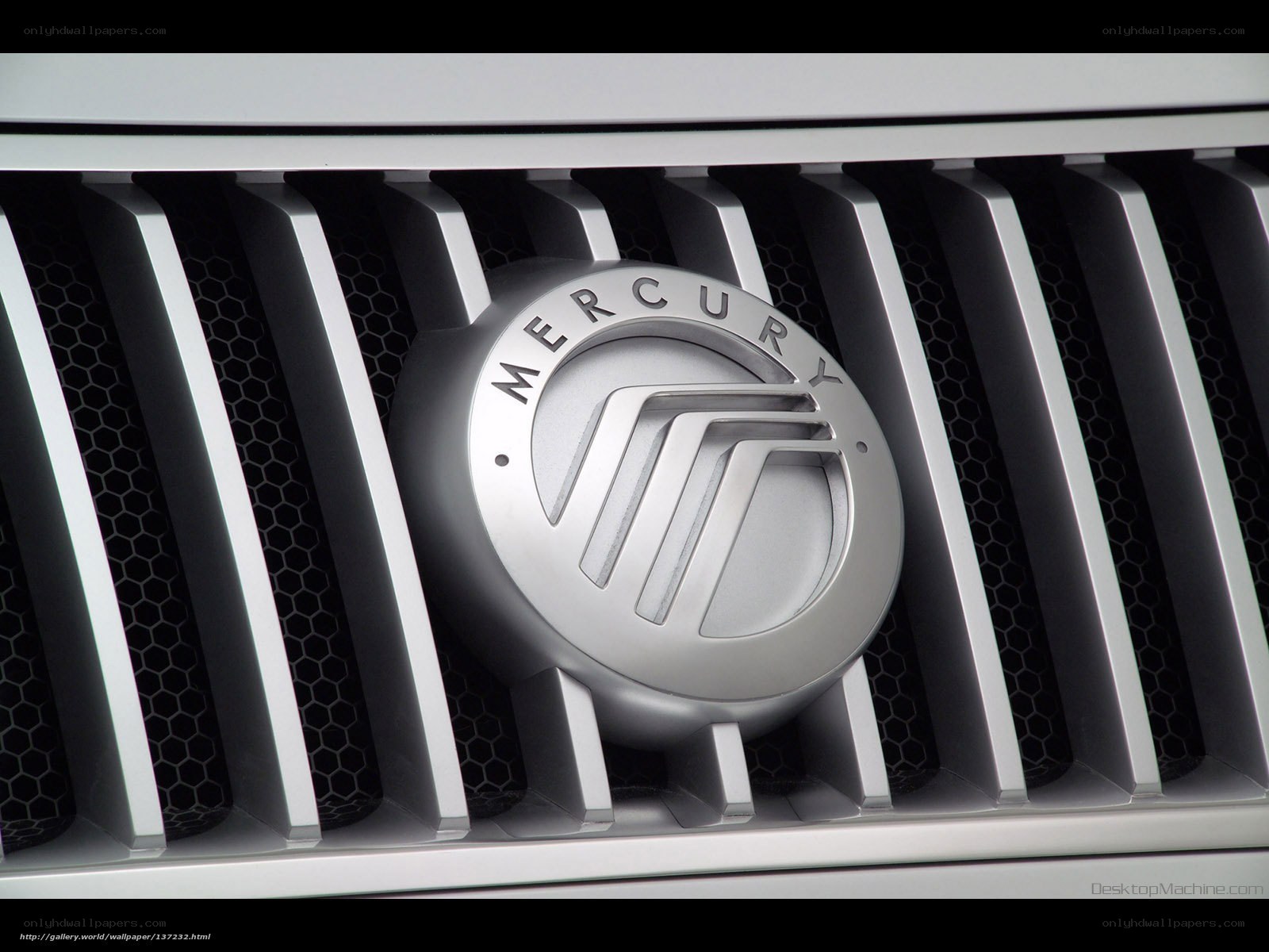Mercury car emblem close-up