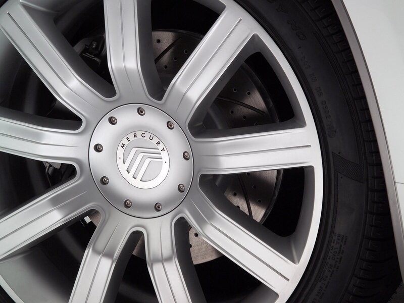 Mercury car wheel close-up