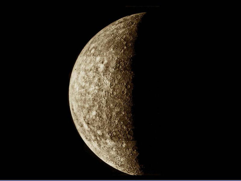 Mercury in crescent phase