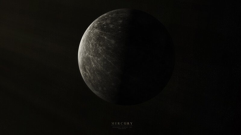 Mercury planet in space