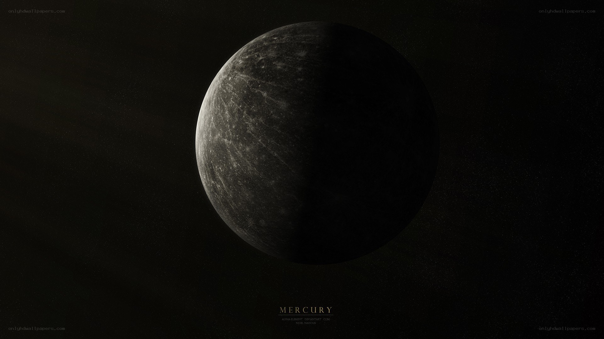 Mercury planet in space