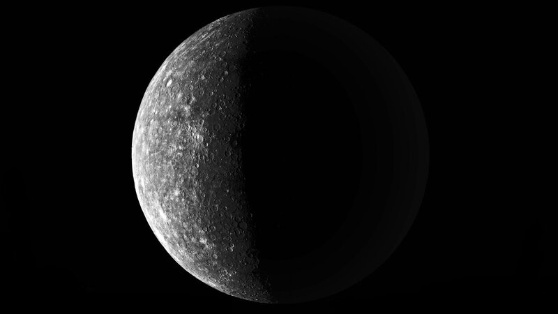 Mercury Planet Surface — Black, Dramatic