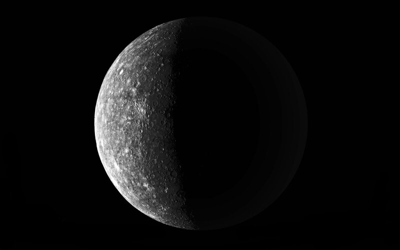 Mercury Planet Surface — Black