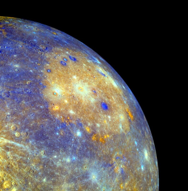 Mercury's colorful surface