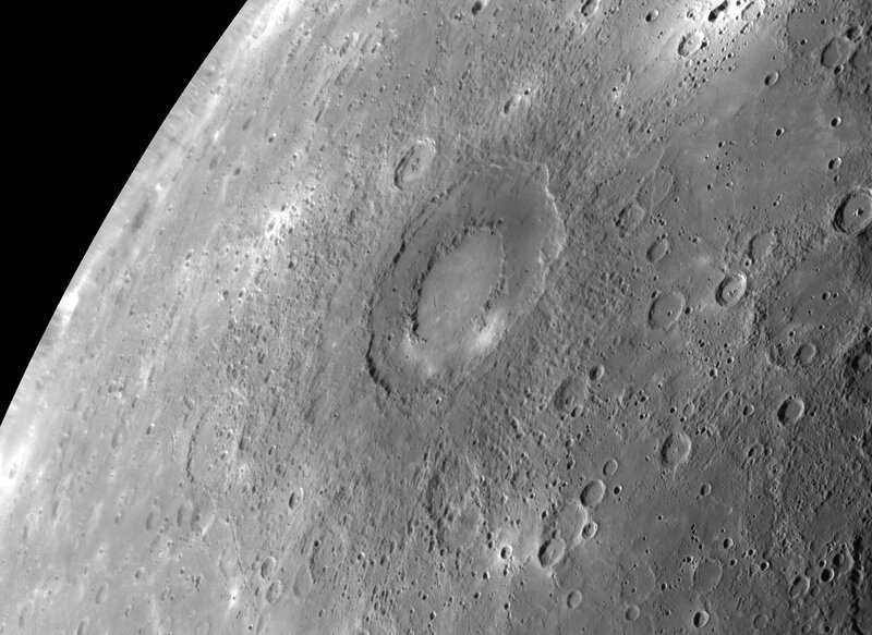 Mercury's cratered surface