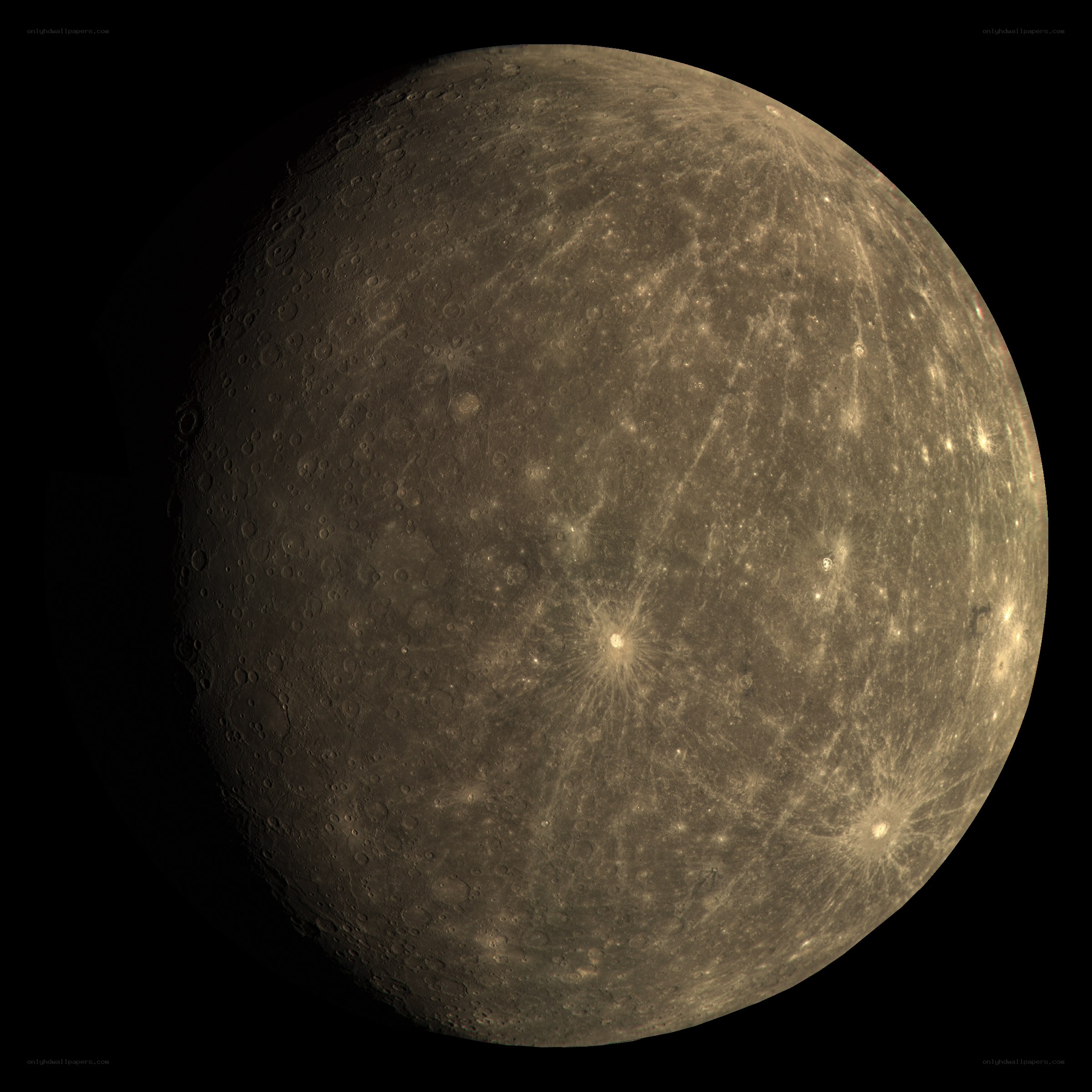 Mercury surface from space