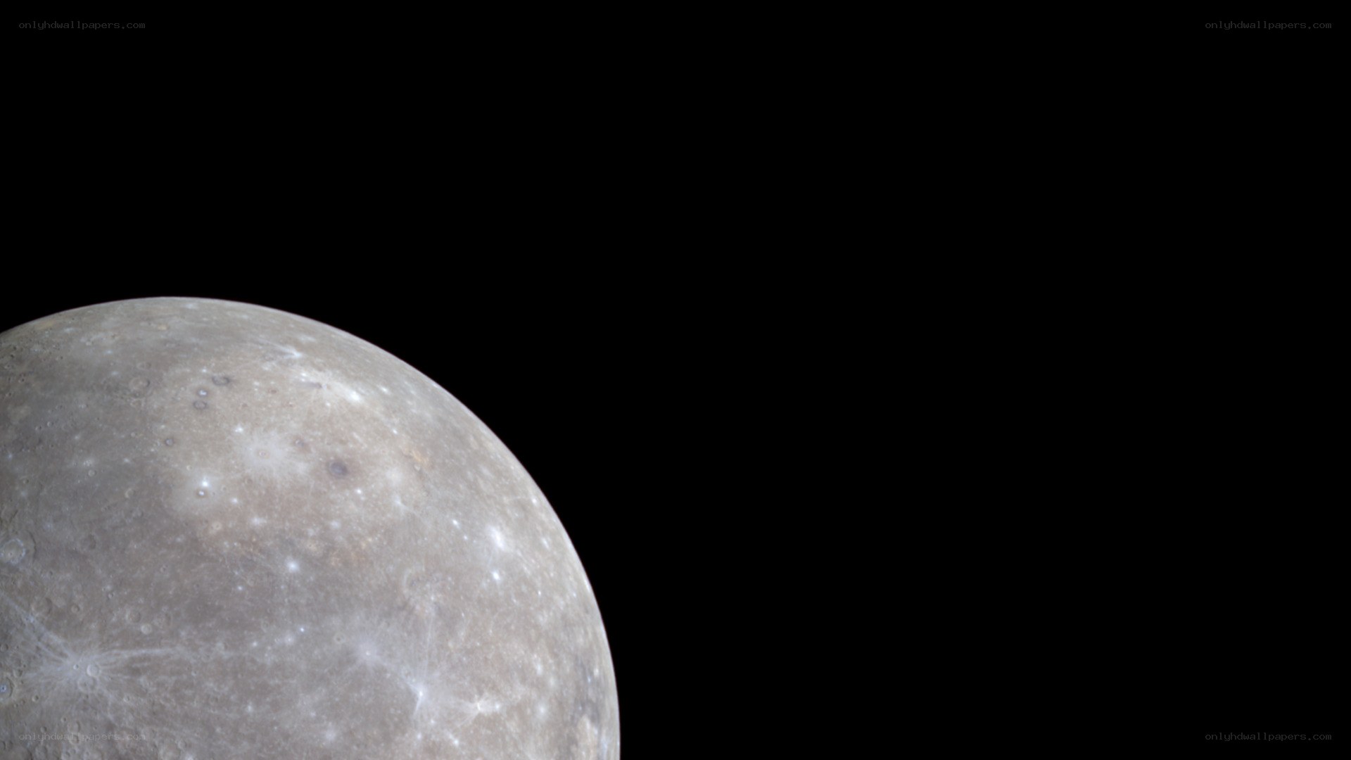 Mercury surface view