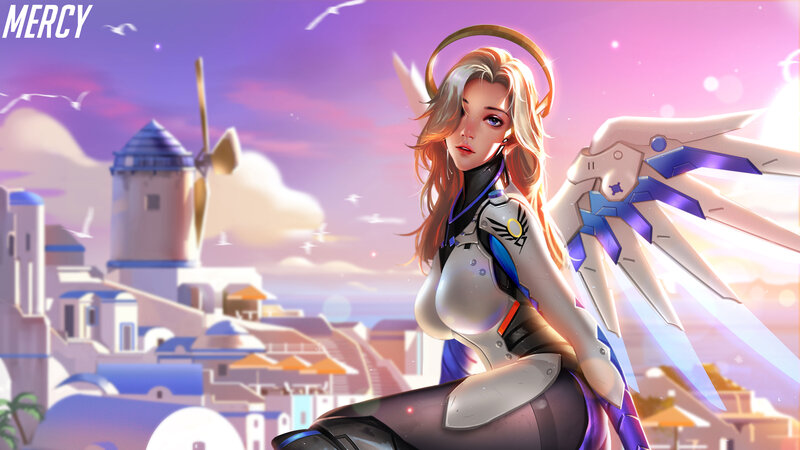 Mercy Character Art — Purple, Serene