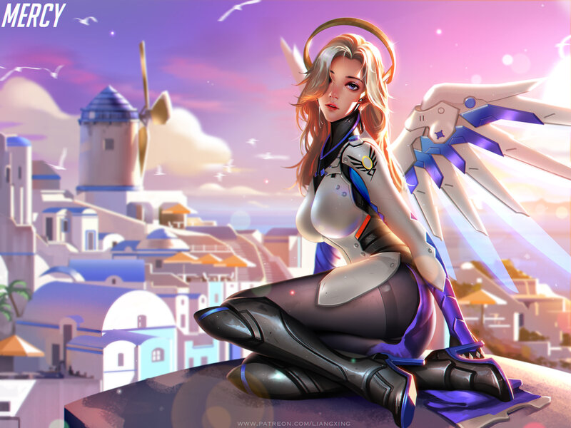 Mercy Character Sitting
