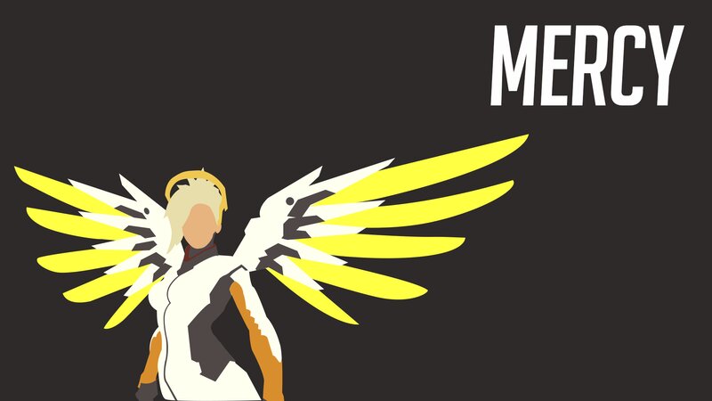 Mercy Character with Wings — Black