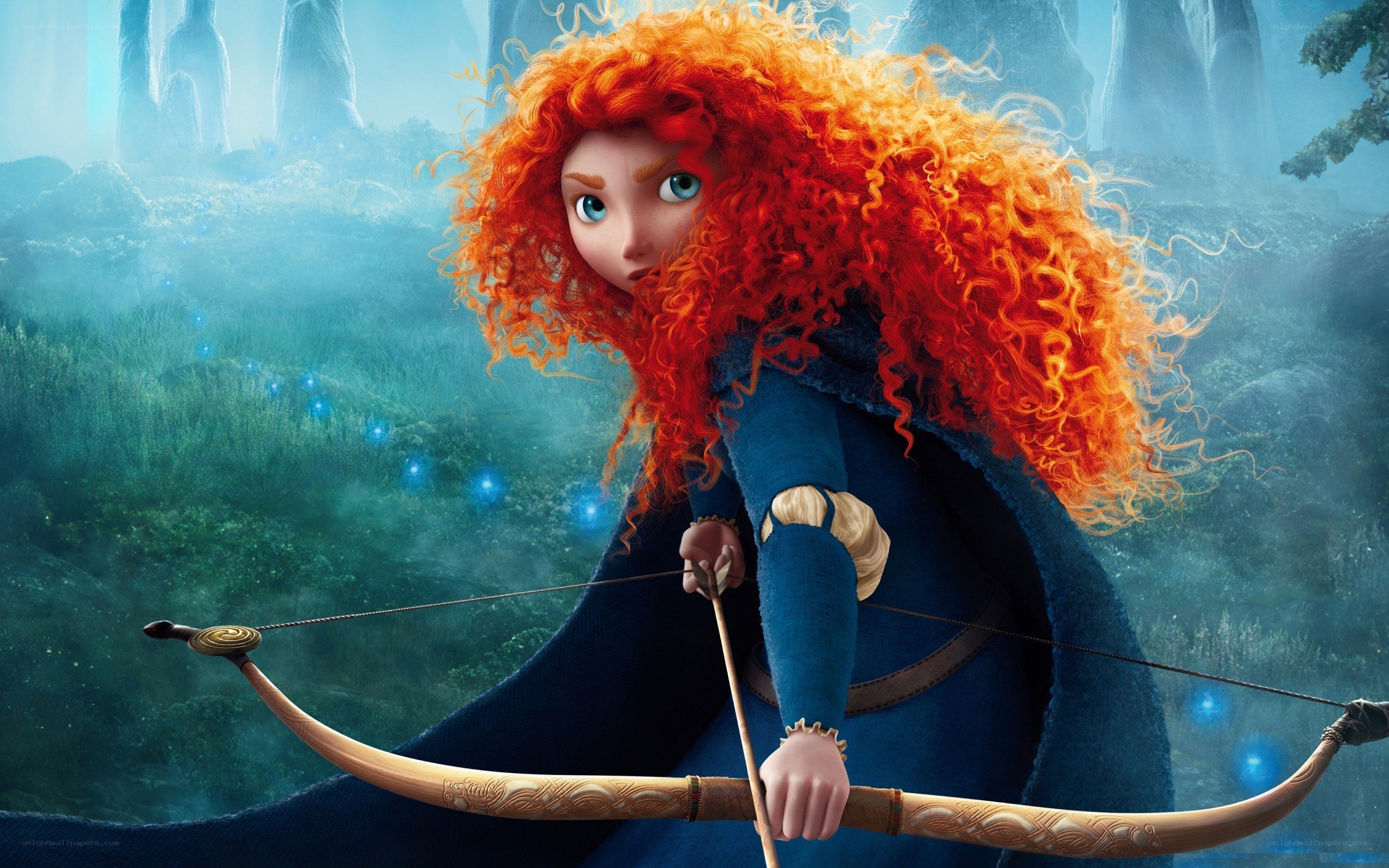 Merida aiming her bow