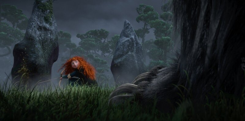 Merida in a misty forest