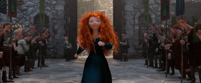 Merida in the courtyard