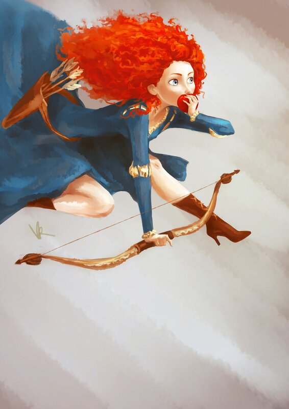 Merida with bow and arrow
