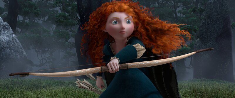Merida with bow in forest
