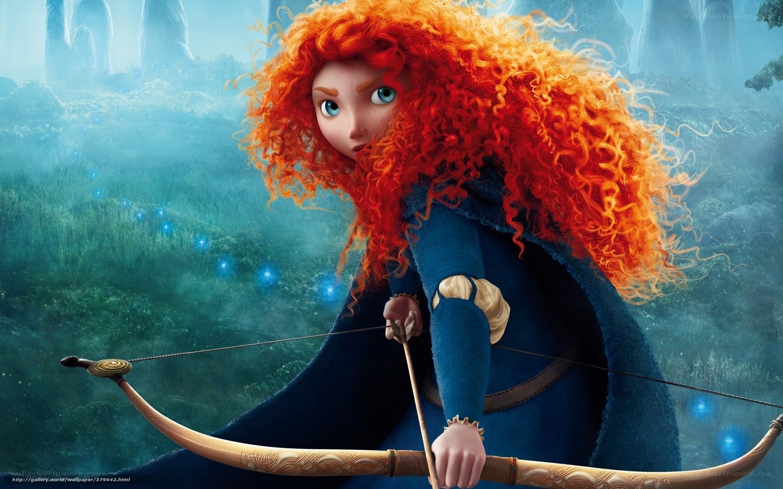 Merida with bow in forest